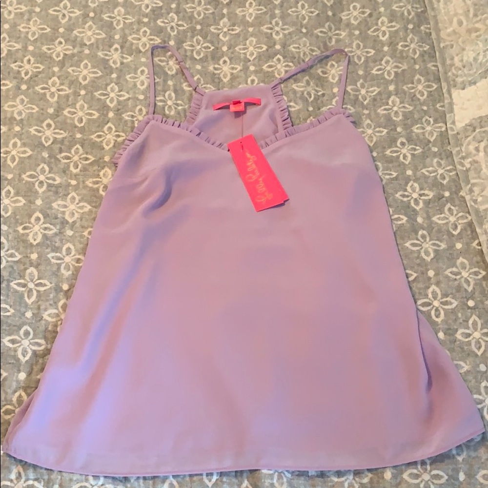 Lilly Pulitzer ruffled Dusk tank NWT